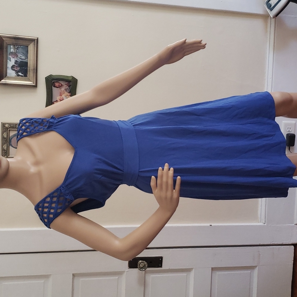 Banana Republic Gem Stone Blue Dress sz M